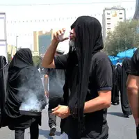 عکس/ مراسم پیاده روی جاماندگان اربعین در مشهد 