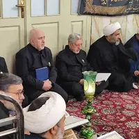 حضور ظریف در مراسم خطبه‌خوانی روز اربعین در حرم امام رضا(علیه‌السلام)