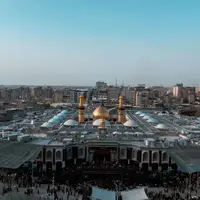  تصاویر هوایی از بین‌الحرمین کربلا در روز اربعین