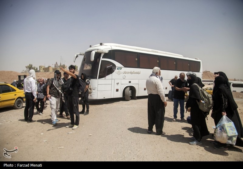 بازگشت زائران اربعین حسینی از مرز خسروی