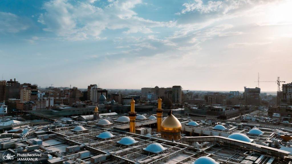  تصاویر هوایی از بین‌الحرمین کربلا در روز اربعین