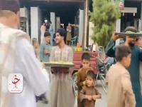 استقبال مردم قندهار از زائران اربعین