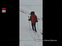 برف تابستانی در قله دماوند