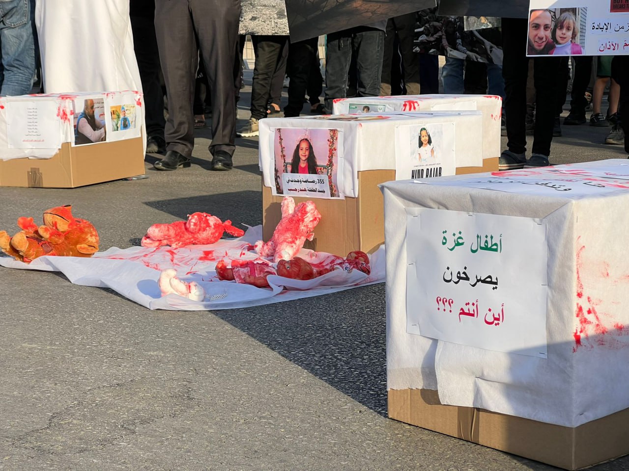 تظاهرات در شهر اللد علیه نسل‌کشی و سیاست گرسنگی در غزه
