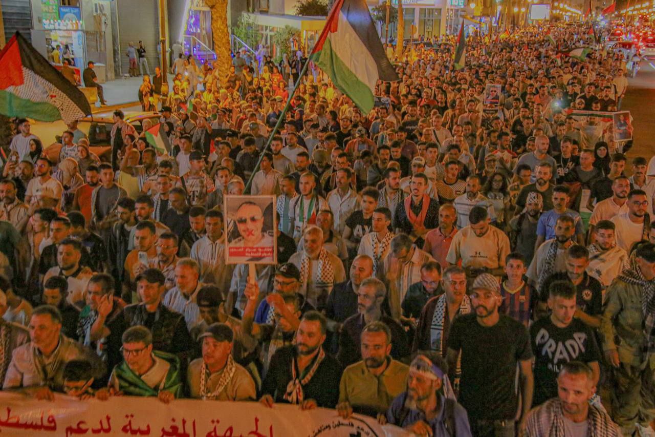 تظاهرات باشکوه مغربی‌ها در حمایت از غزه