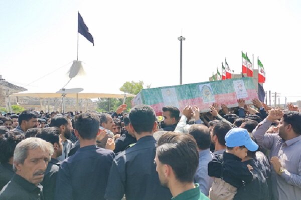 مراسم تشییع پیکر شهید رامین صادقی در زاهدان برگزار شد