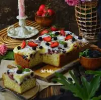 کیک پنیری میوه‌ای خوشمزه!