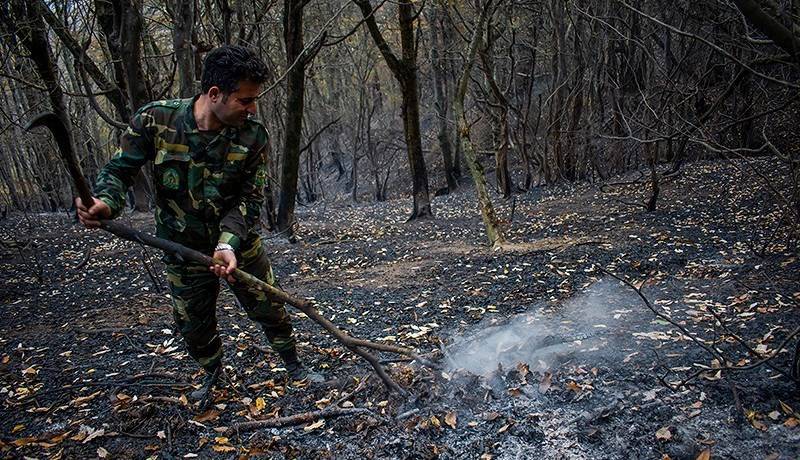 آتش‌سوزی در ‌جنگل‌ «اسپیدسنگ» گرگان