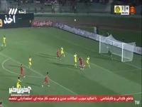 شوت خطرناک امین کاظمیان از کنار دروازه فجر به بیرون رفت