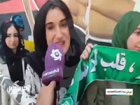 حضور پر شور و پرتعداد بانوان هوادار خیبر در گیت های ورودی