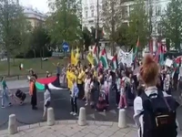 تظاهرات حمایت از فلسطین در ورشو لهستان