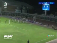 گل اول خیبر به مس رفسنجان توسط احسان حسینی 