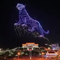 نمایش شگفت‌انگیز ۵ هزار پهپاد در آسمان چین