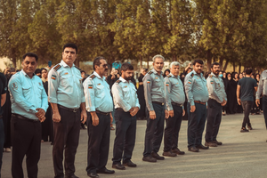 عکس/ تشییع آتش‌نشان فداکار در کنگان