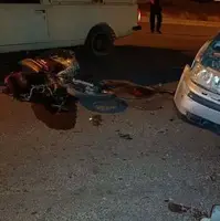 مرگ موتور سوار حین کورس گذاشتن 