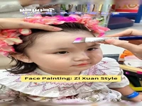 نقاشی روی صورت کودکان خیلی راحته
