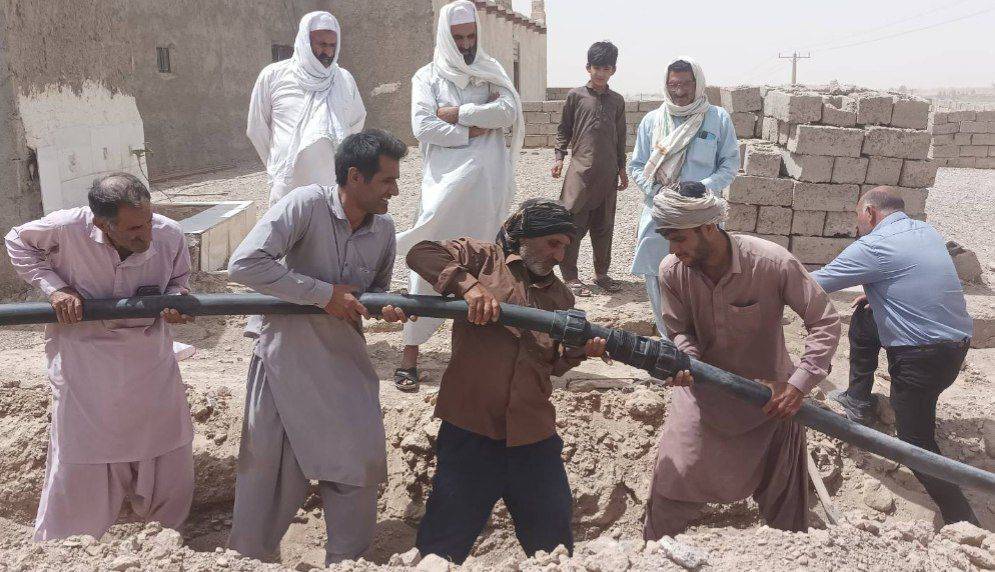 مشکل آب آشامیدنی ۱۷۰۰ خانوار در شهرستان زهک رفع شد