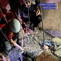عکس/ تصاویری دردناک از زن فلسطینی زیر آوار