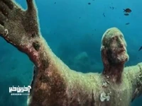  پاکسازی تندیس مسیح غرق‌شده