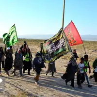 زائران پیاده در راه مشهدالرضا(ع)