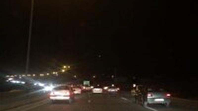 ترافیک شبانه نیمه سنگین در جاده های سمنان