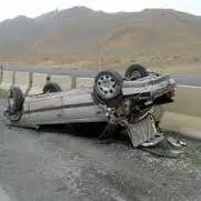 جان‌باختن ۲ نفر بر اثر واژگونی پژو