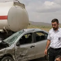  یک فوتی و دو مصدوم بر اثر برخورد تریلی حامل سوخت با خودروی سواری در دمچنار