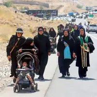 عکس/ زائران رضوی در جاده امام رضا (ع)  