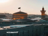 لحظاتی از عزاداری زائران از قزوین در حسینیه حرم صحن قدس حرم مطهر رضوی