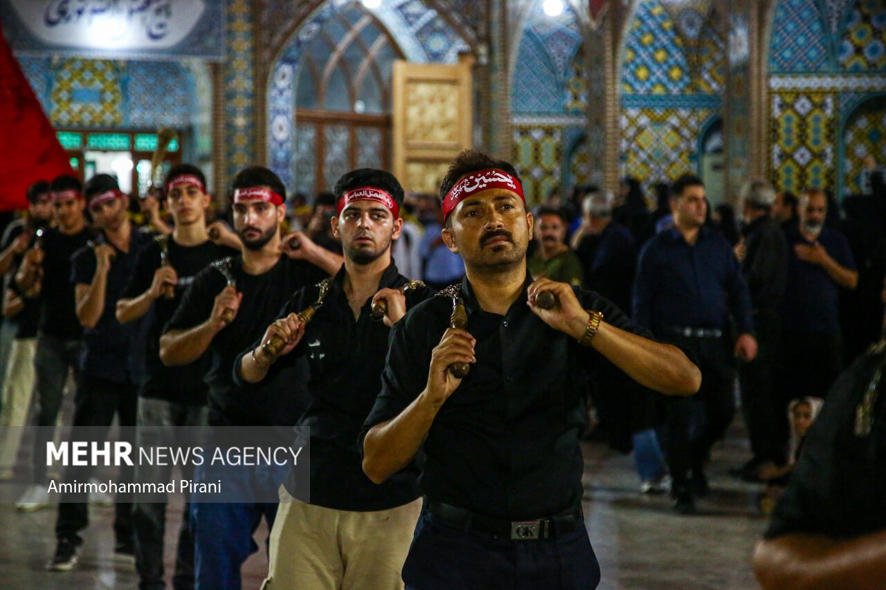عزاداری شهادت امام رضا(ع) در حرم بانوی کرامت