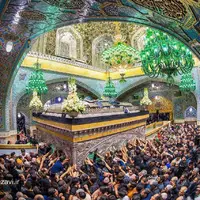 عکس/ نمایی متفاوت از ضریح مطهر رضوی در سالروز شهادت امام رضا علیه‌السلام