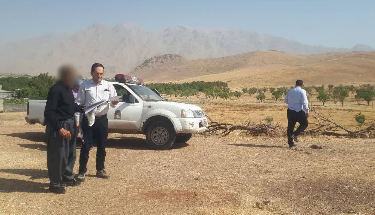 بازپس گیری ۱۸۷۰۰ مترمربع اراضی ملی شهرستان کرمانشاه