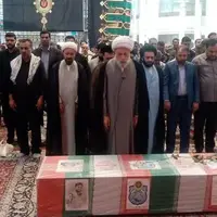 پیکر شهید مدافع امنیت در حرم مطهر شاهچراغ(ع) تشییع شد