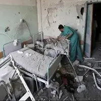 لحظه حملهٔ مستقیم اسرائیل به یک بیمارستان در غزه