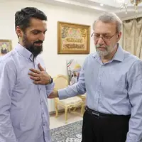 لاریجانی با خانواده‌ سردار شهید مهدی ربانی دیدار کرد