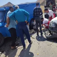 نیسان آبی در الموت حادثه آفرید
