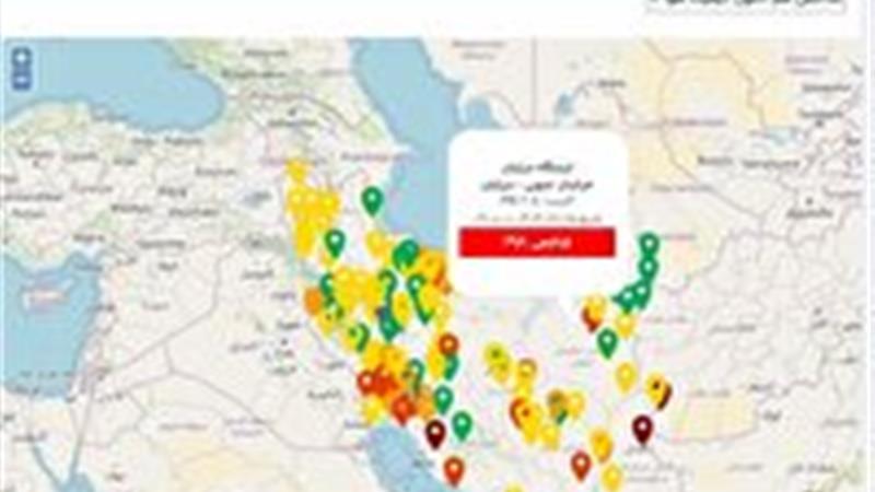 کیفیت هوای شهرستان سرایان در وضعیت ناسالم