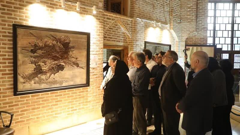 نمایشگاه "چوبنگارههای کربلا" در اردبیل افتتاح شد