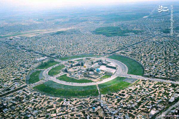 تصاویر هوایی کم‌نظیر از حرم مطهر رضوی در ۱۹۷۷ میلادی