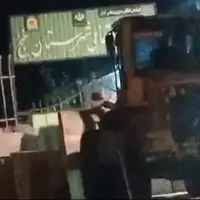 تخریب درب ستاد فرماندهی انتظامی خنج؛ متهمان دستگیر شدند