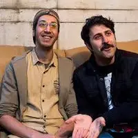 بهرام افشاری و هومن حاجی عبداللهی، در اکران مردمی فیلم مرد عینکی 