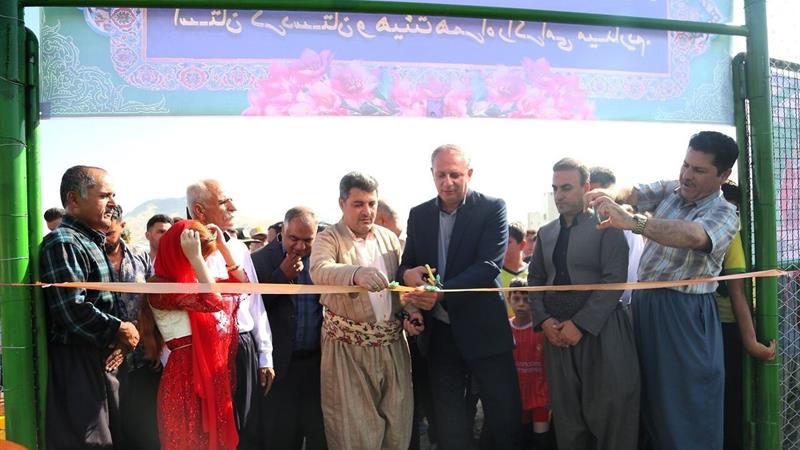 زمین چمن مصنوعی روستای « وله ژیر» مریوان به بهره‌برداری رسید
