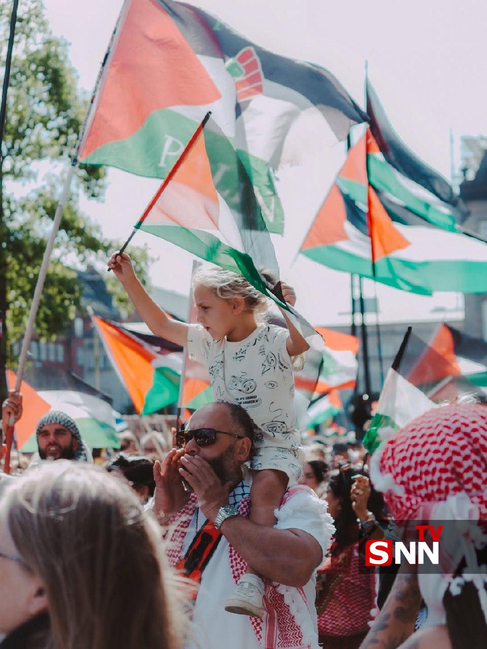 عکس/ تجمع حامیان فلسطین در دانمارک