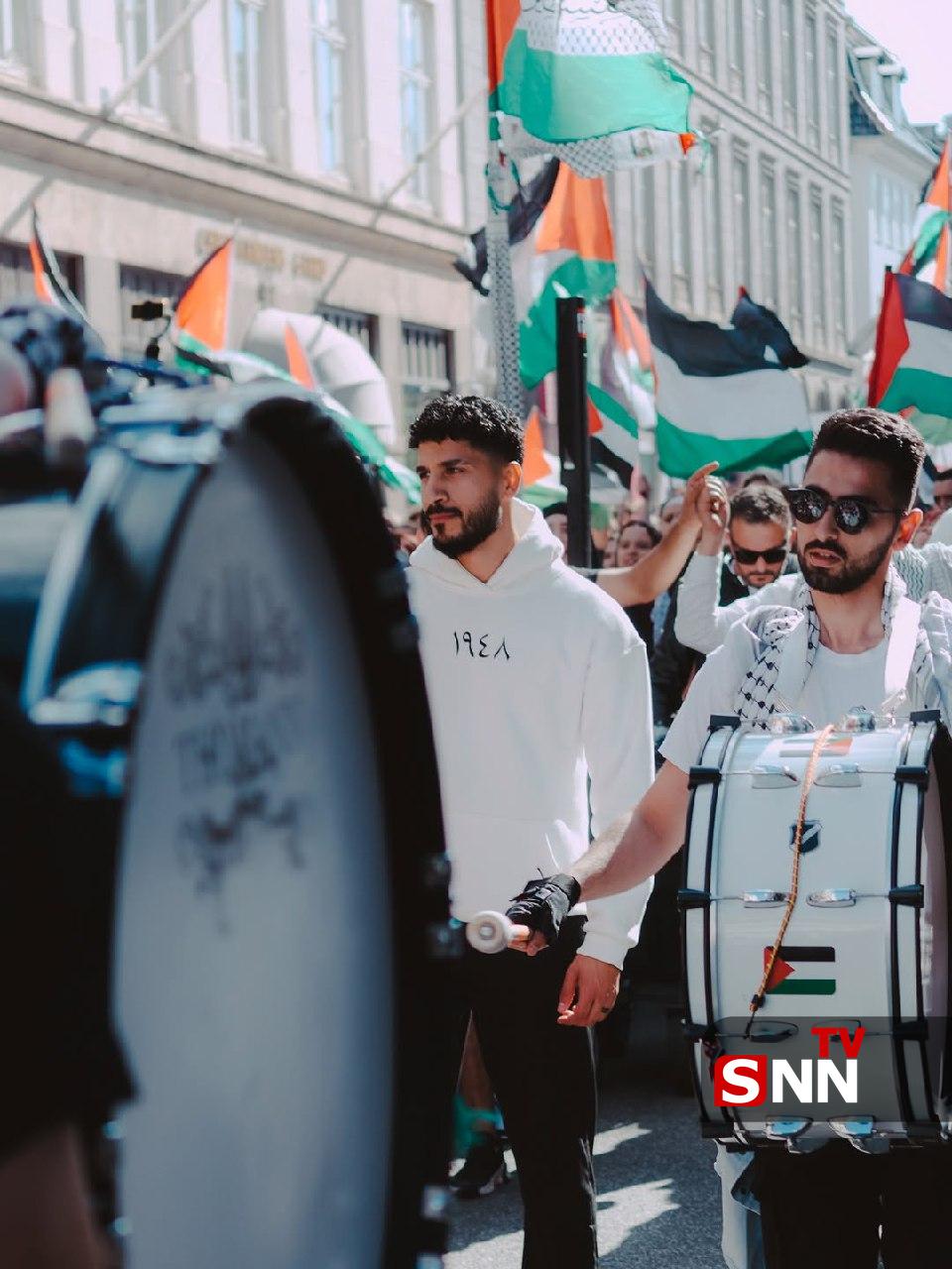 عکس/ تجمع حامیان فلسطین در دانمارک
