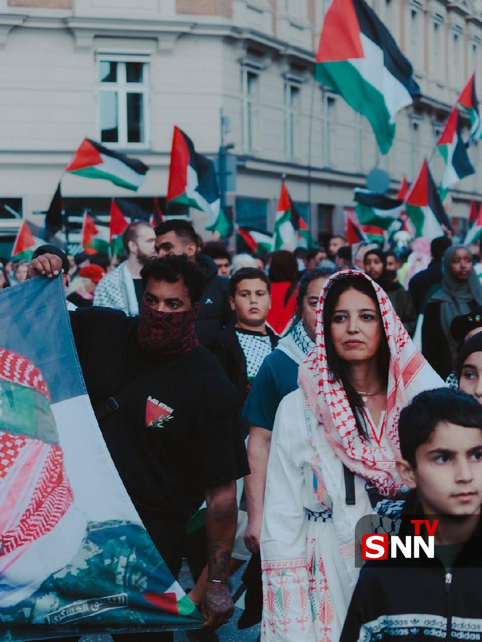 عکس/ تجمع حامیان فلسطین در دانمارک
