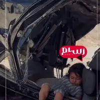 بی‌پناهی دخترک فلسطینی در ویرانه‌های غزه