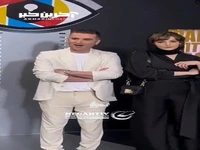 قابی از زوج جذاب سریال تاسیان در یک مراسم هنری