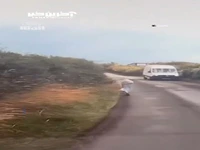 جلوگیری از حادثه‌ای دلخراش در پیچ کور با مهارت راننده!