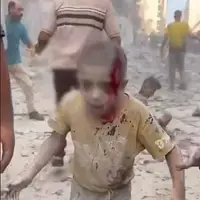 تصویری دردناک از کودکان و وضعیت غزه پس از حمله اسرائیل