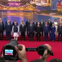 سران کشورهای عضو اجلاس شانگهای در چین در یک قاب